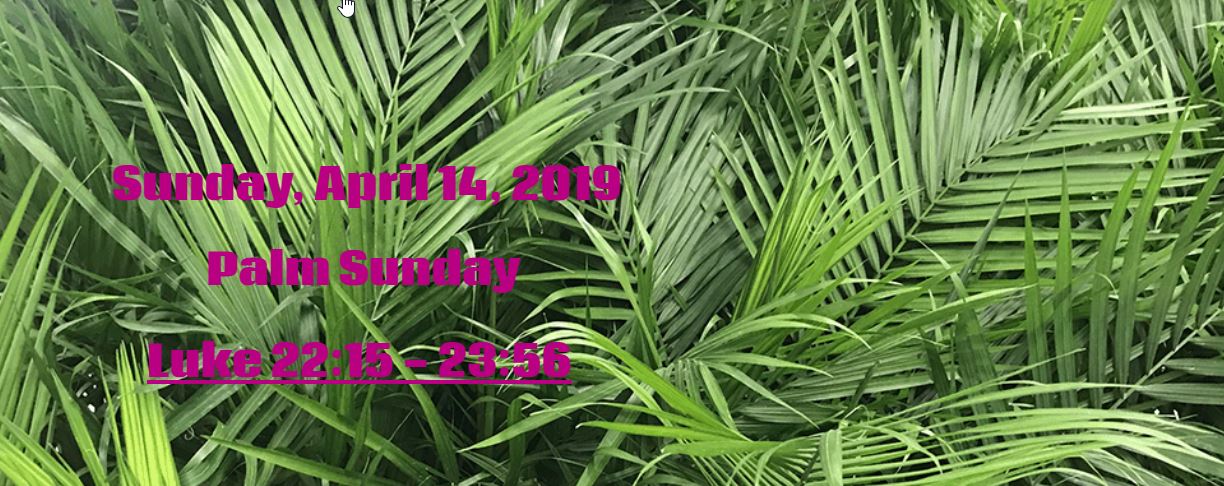 April 14, 2018 - Palm Sunday - 9:30 am